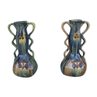 Duo of vintage vases