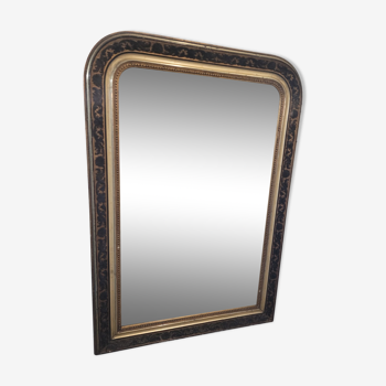 Ancien miroir Napoléon III doré , 108×75cms