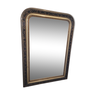 Ancien miroir Napoléon III doré , 108×75cms