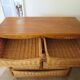 Storage furniture - wooden chest of drawers - 8 wicker drawers - bohemian countryside