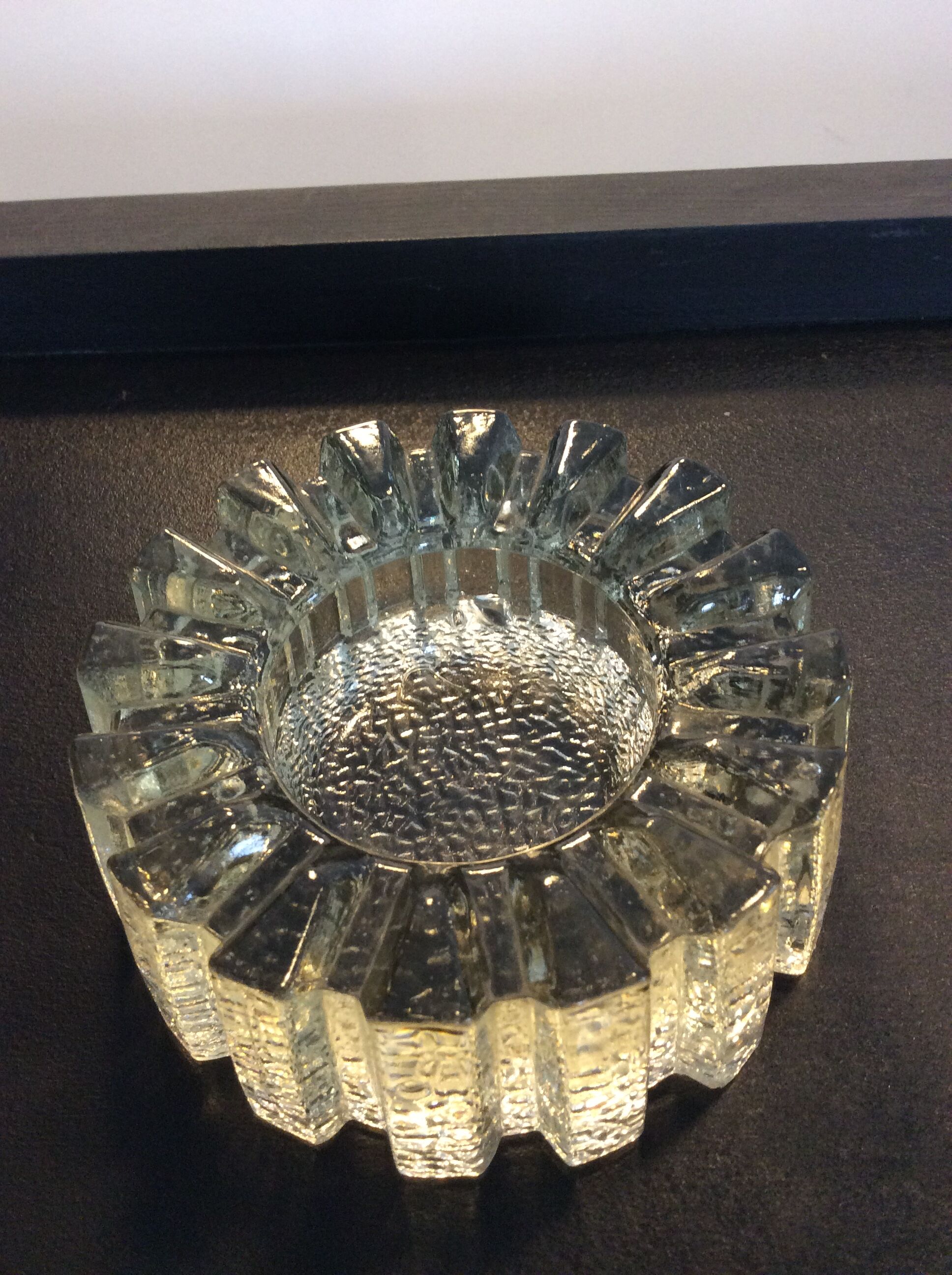 Empty vintage glass paste pocket