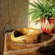 Brutalist vintage olive wood monoxyle catchall from the 50s-60s, handcrafted.