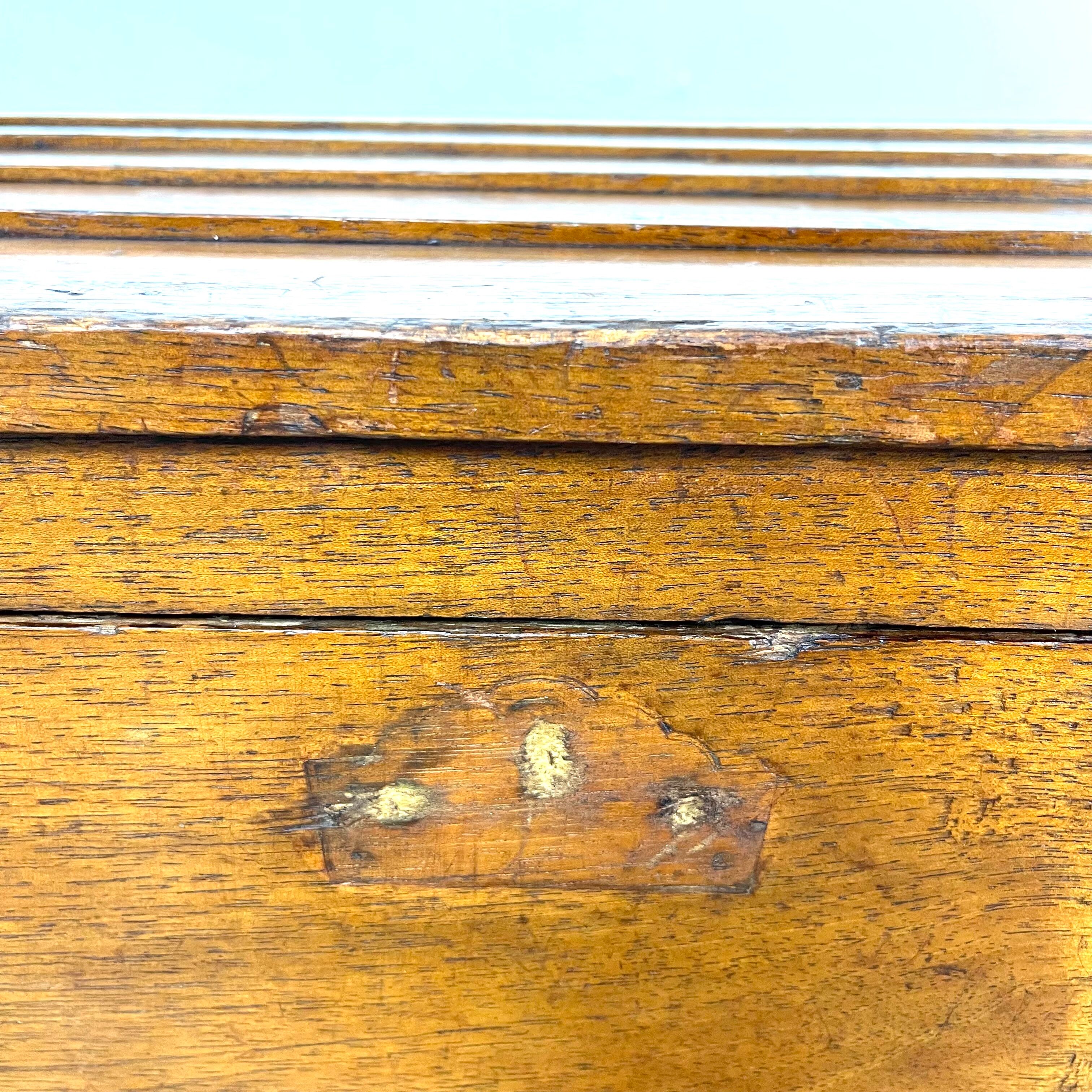 Old wooden travel chest