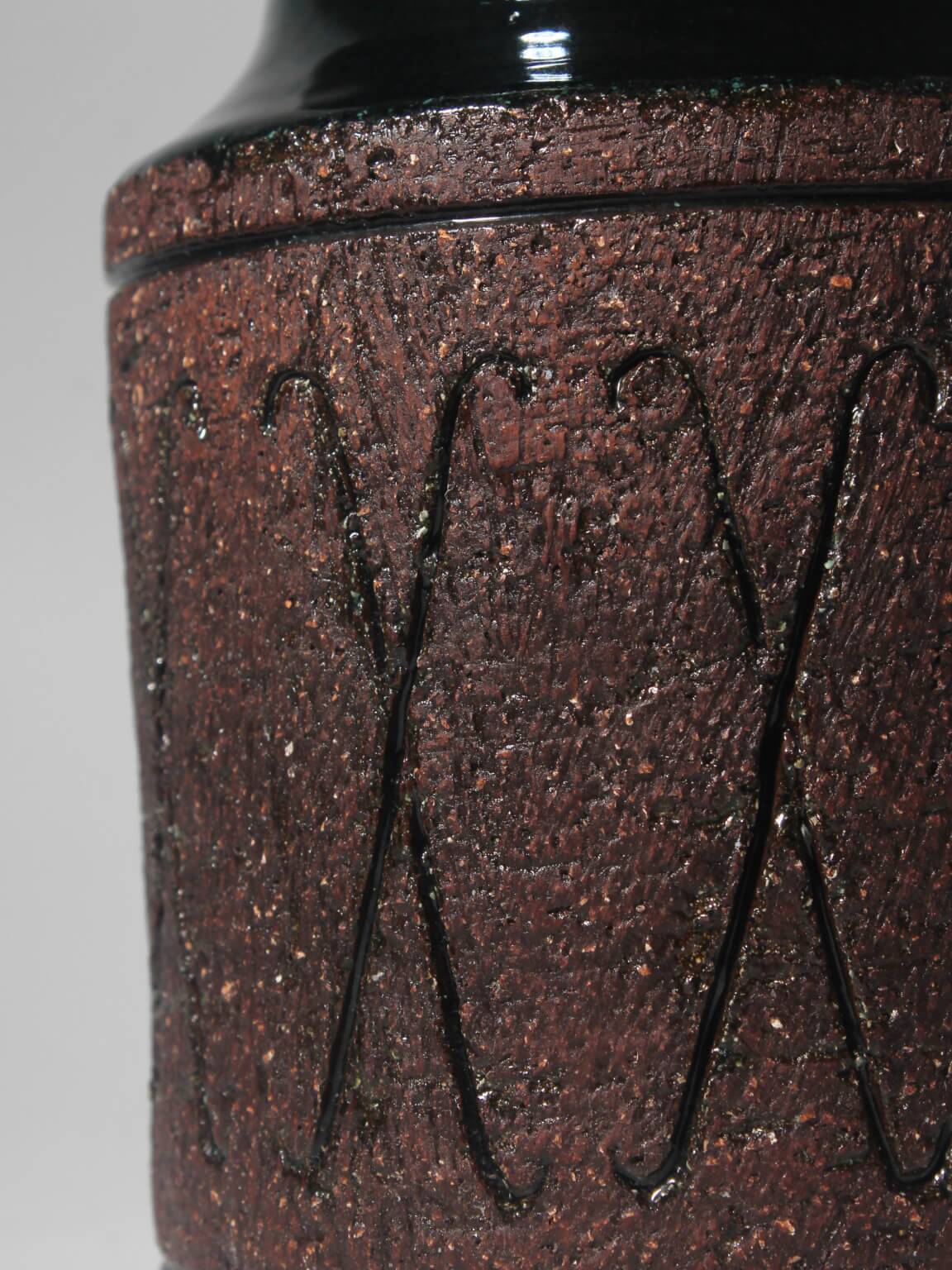 Eke Bjerén Textured Ceramic Large Vase, 1960s, Sweden