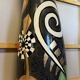 monumental terracotta vase, lacquered and enameled