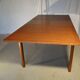 Scandinavian extendable rectangular table in blond teak