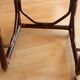 Small side table on rolls made of rattan, bamboo and wood, handmade Vintage
