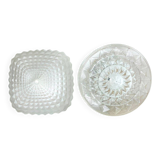 Pair glass flush mount lights wall or ceiling