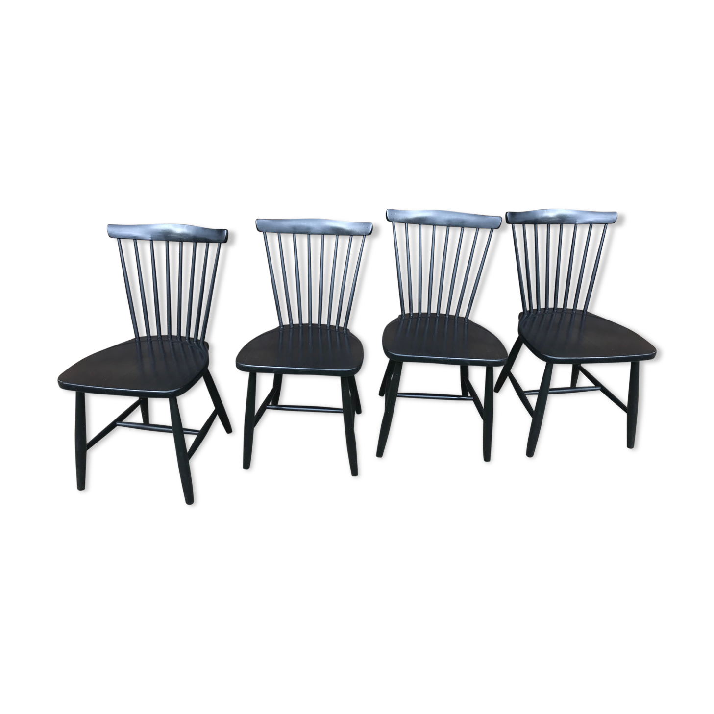 Set of 4 black Agafors chairs