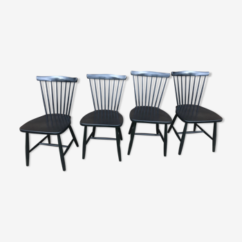 Set of 4 black Agafors chairs