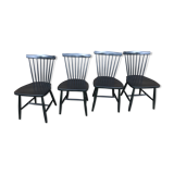 Set of 4 black Agafors chairs