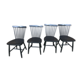 Set of 4 black Agafors chairs