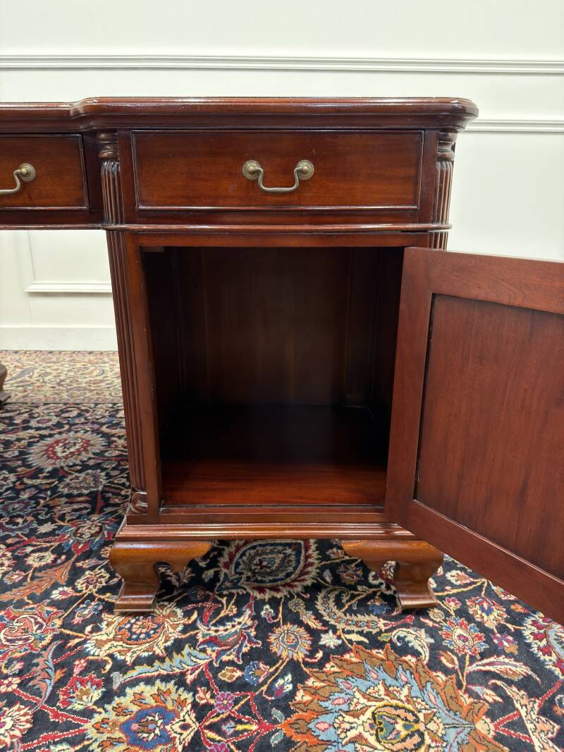 Classic English Chesterfield Partnerdesk Desk