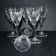 Cristallerie de saint-louis, série de 6 verres à liqueur en cristal chantilly signé 11.5cm