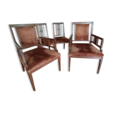 2 Art Deco chairs and 2 armchairs, 1930.