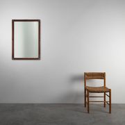 Antique French Facet-Cut Mirror in Carved Wood, circa 1850