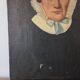 Portrait ancien, peinture a l’huile XIXe