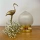 Vintage globe table lamp in holophane glass