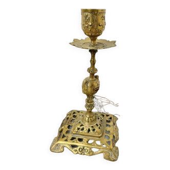 Old bronze candlestick