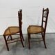 2 chaises volantes cannées Louis XVI