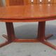 Baumann vintage Scandinavian style oval table with extension