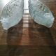 set of 12 vintage transparent glass banana split bowls