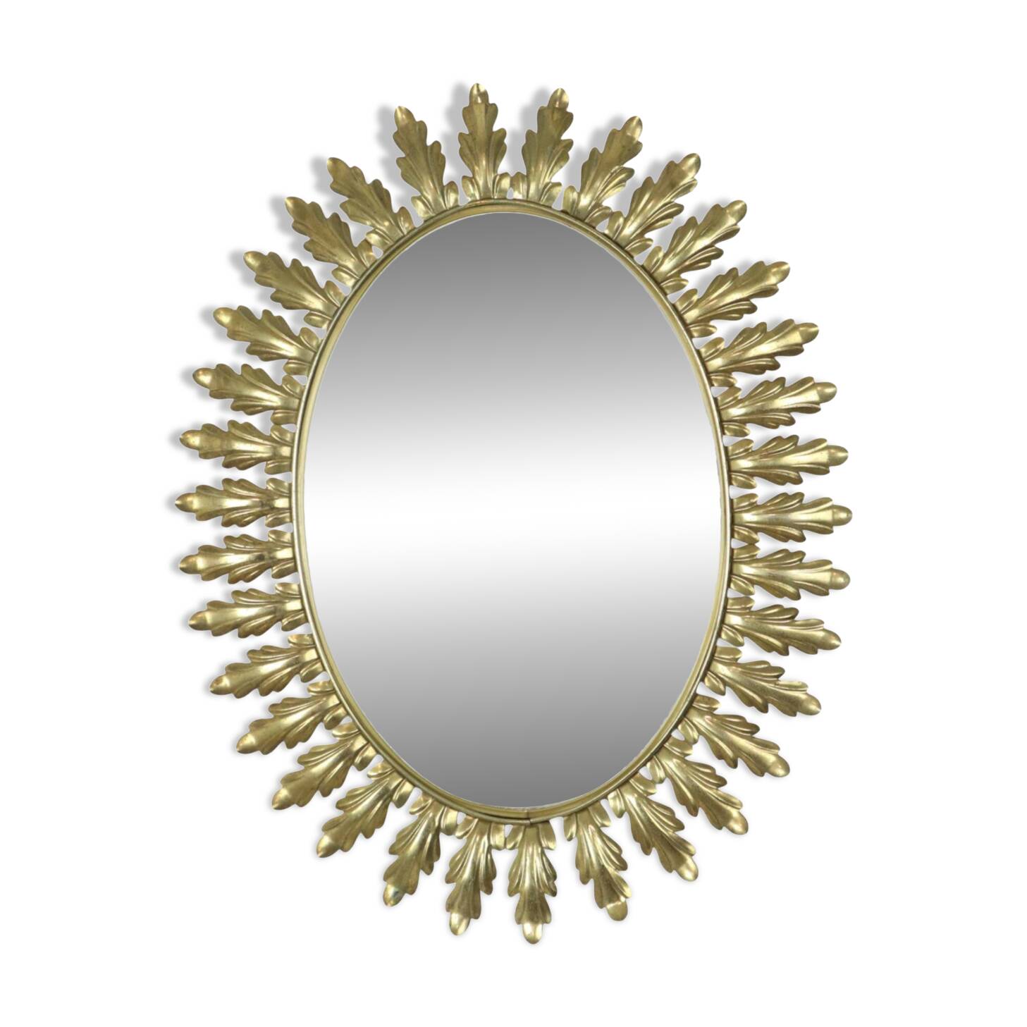 Vintage Deknudt Sun Mirror Sunburst Gold Acanthus Sixties