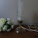 Retro chic bedside lamp with a diamond tip.