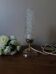 Retro chic bedside lamp with a diamond tip.