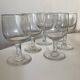 Set de 6 verres tulipe comptoir de bistrot  1950 en verre irrégulier