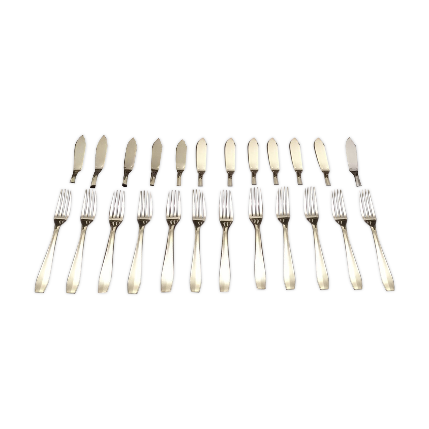 12 cutlery at art deco fish Christofle Atlas
