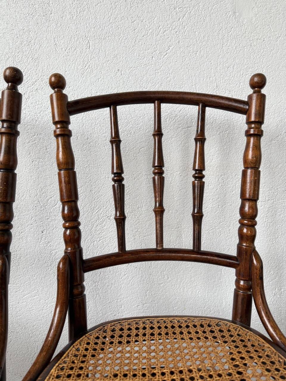 Set of 4 Fischel cane bistro chairs