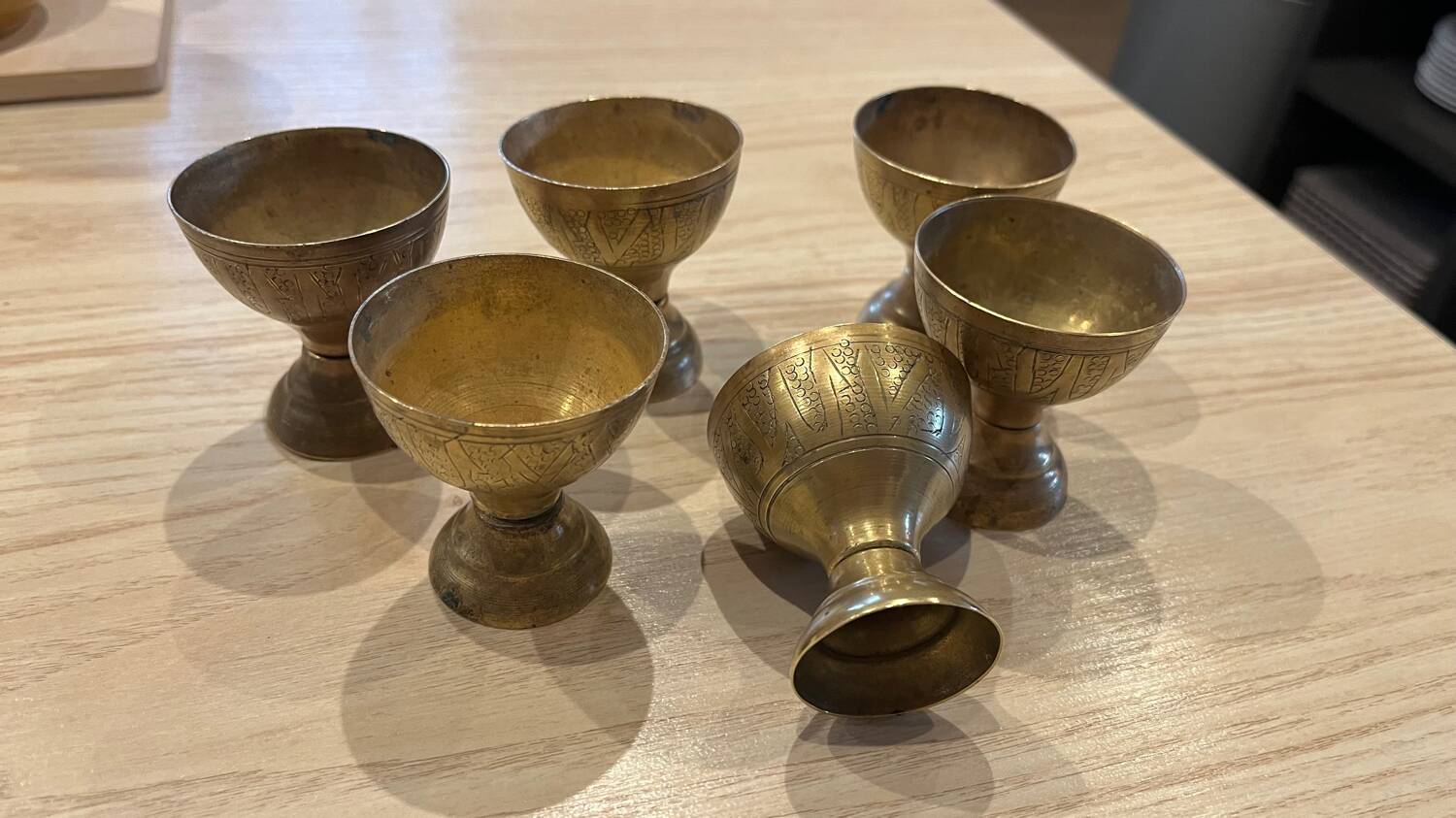 Brass egg cups