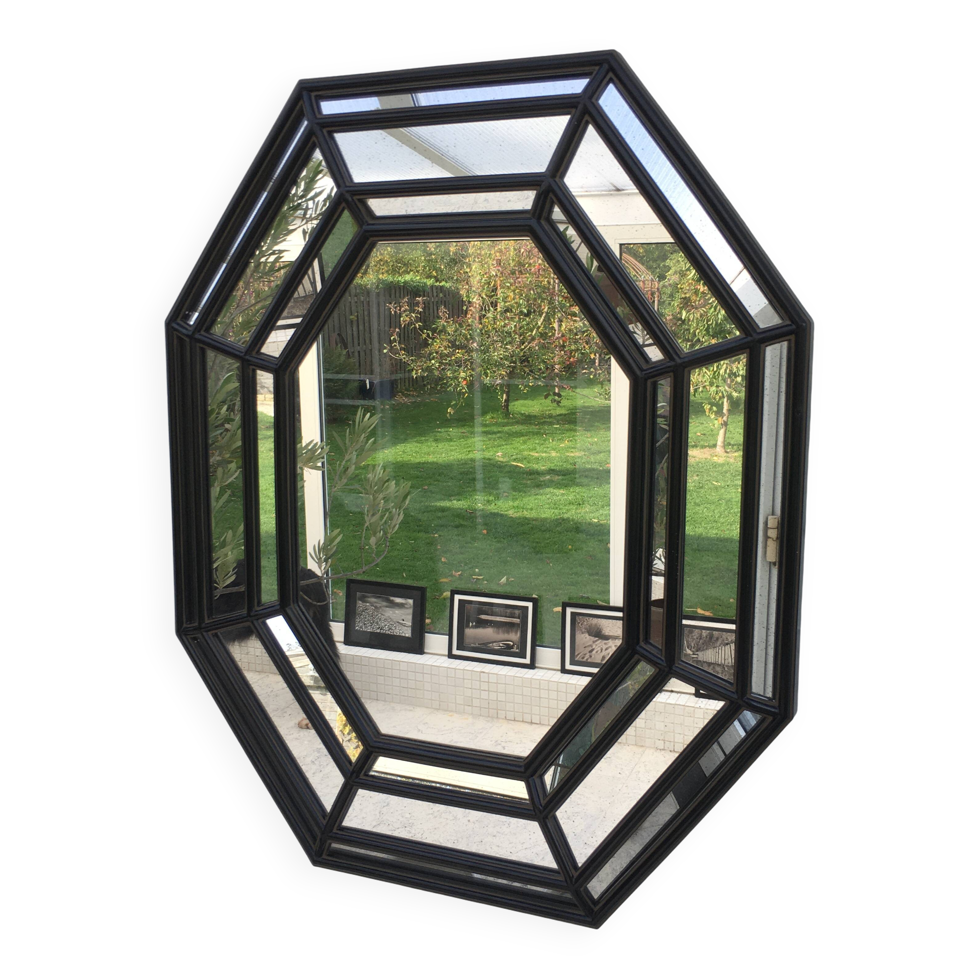 Octagonal mirror with glazing bars
