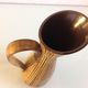 Soliflore vase in cermal Fat Lava beige by Dumler - Beiden / vintage 60-70