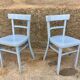 Pair of wooden chairs troquet