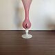 Opaline pink and white soliflore vase – Made in Italy vintage