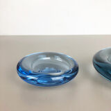 Set of 2 Glass Shell Bowl Elements by Per Lutken for Holmegaard. Denmark, 1960s