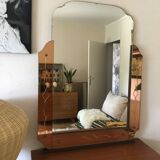 Venetian mirror art deco pink 77x101cm