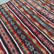 Vintage kilim rug woven and embroidered by hand
