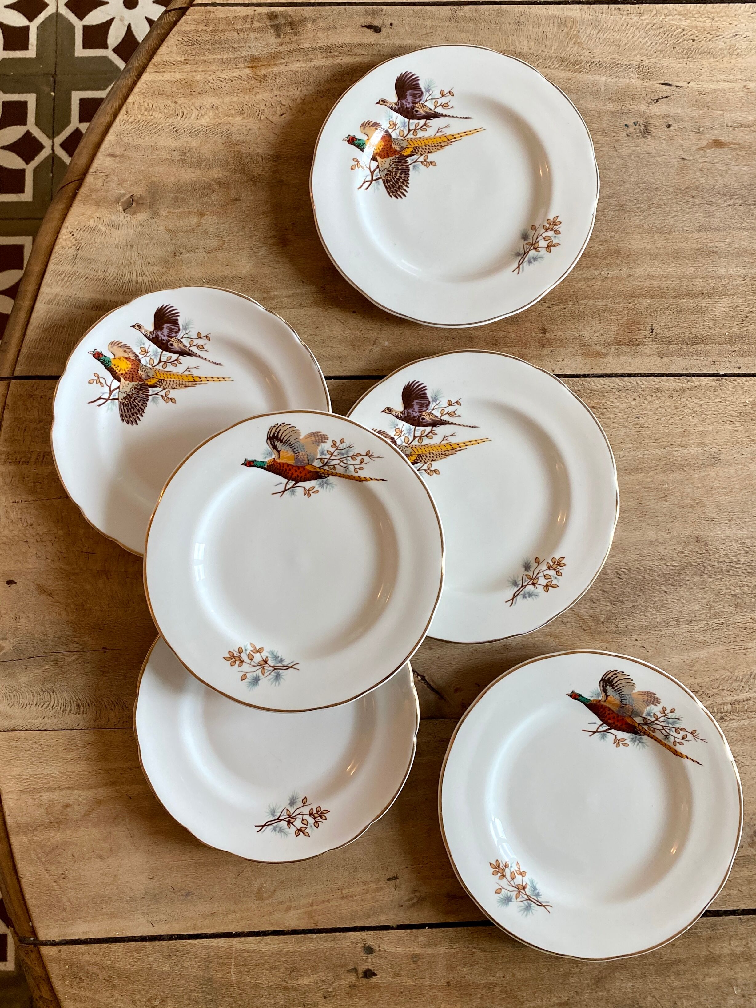 Set of 6 vintage dessert plates