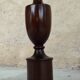 Table lamp base in turned solid wood (mahogany) - mid 20th century.