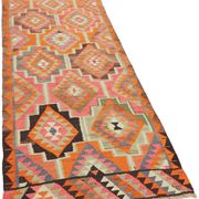 Turkish Handwoven Vintage Herki Kilim 95 cm x 300 cm