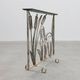 Art Deco Wrought Iron Plant Stand with Heron and Bulrushes, France, Circa 1