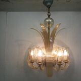 Lustre en verre Ardeco Tchécoslovaquie 1930