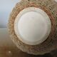 Ball lamp in rope, rattan, ceramic and brass 70s