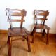Paire de chaises brutalistes style ranch
