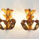 Pair of large vintage gilt sheaf scones by hans kögl