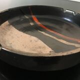 Cendrier en céramique Italy vintage rouge orange noir 1970 Bitossi pour Raymor