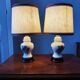Pair of vintage ceramic bedside lamps